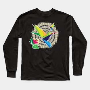 Colorful Hummingbirds Long Sleeve T-Shirt